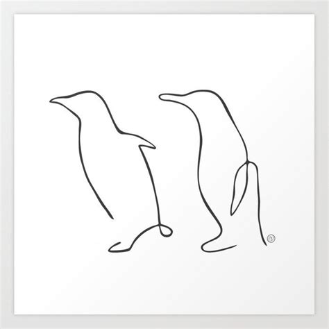 line drawing penguin|penguin one line drawing simple.